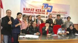 Ketua Umum AWDI Budi Wahyudin Syamsu, saat Konferensi Pers, Senin (28/7/2025)