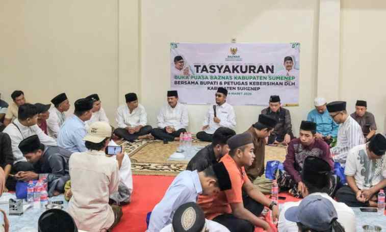 Bupati Sumenep Apresiasi Para Petugas Kebersihan Kota Keris di Momentum Bukber dengan Baznas